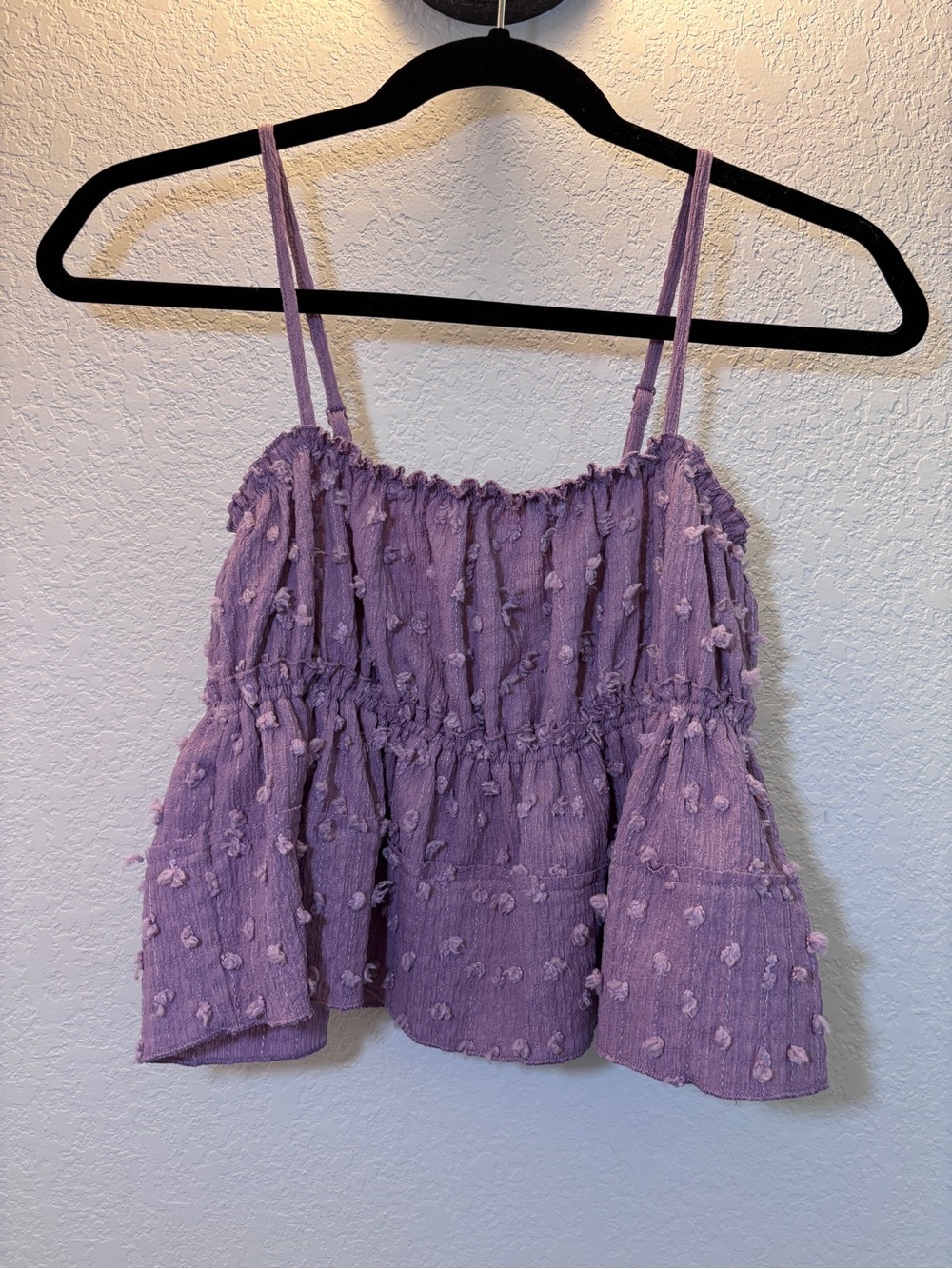 H&M Divided Lilac Textured Babydoll Cami Tank Top - Picture 2 of 5